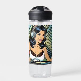 Bouteille D'eau Deejay Jamming Art Pop Assez Joli
