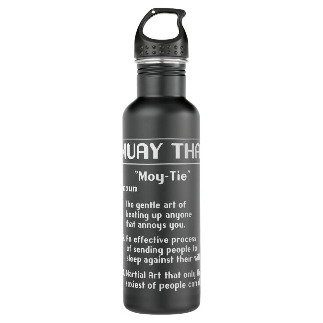 Bouteille D'eau Définition de boxe thaïlandaise Muay Thai Funny 27 (Devant)