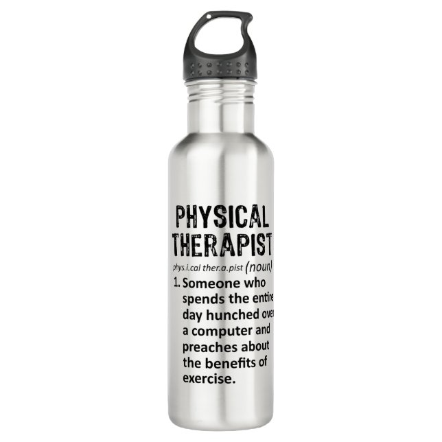 Bouteille D'eau Définition du physiothérapeute (Devant)