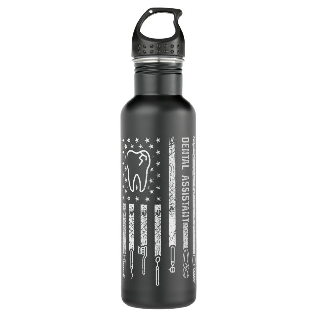 Bouteille D'eau Dental Assistant Drapeau RDA Dental Student Techni (Devant)