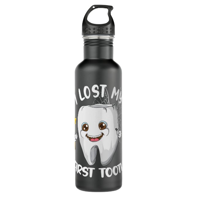 Bouteille D'eau Dentiste J'Ai Perdu Ma Première Pratique Dentaire  (Devant)