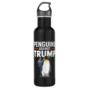 Bouteille D'eau Des palmes de pingouin contre Trump