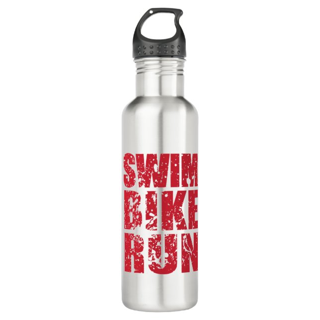 Bouteille D'eau Design cool de triathlon (Devant)