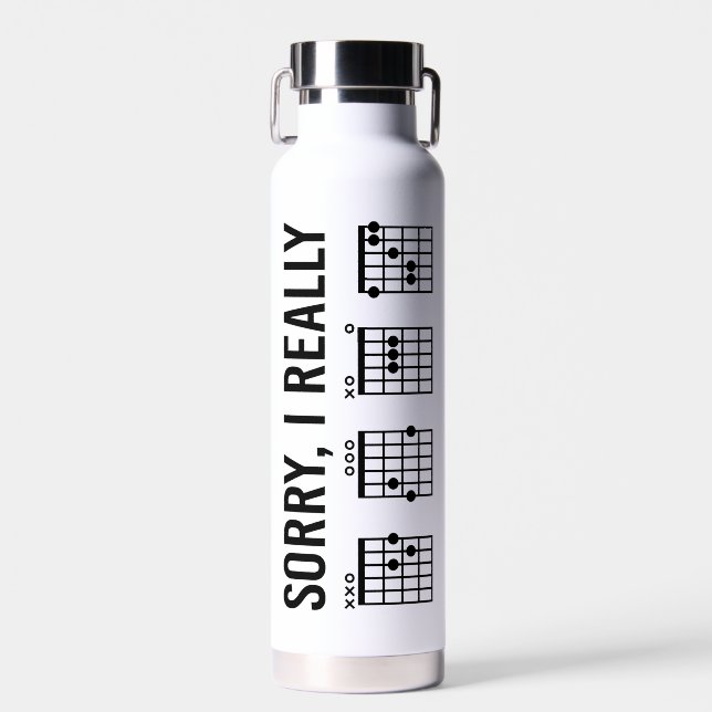 Bouteille D'eau Désolé, je suis vraiment DGAF Guitar Chords Drôle (Avant)