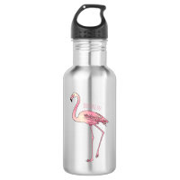 dessin animé d'oiseau Flamant rose