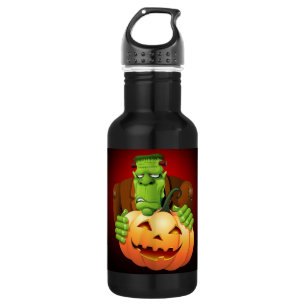 Bouteille D'eau Dessin de Frankenstein Monster avec Citrouille