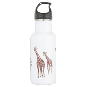 Bouteille D'eau Dessin de girafes mère et enfant
