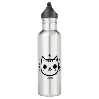 Bouteille D'eau Dessin pour enfants | Noir et blanc | Minimaliste
