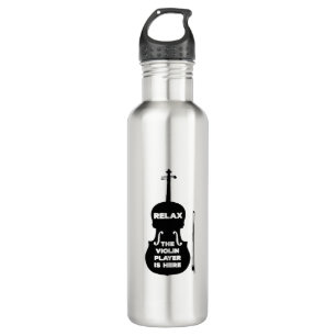 Bouteille D'eau Détendez-vous Le Joueur de violon est ici
