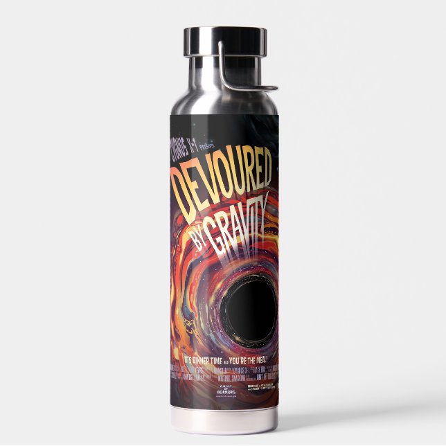 Bouteille D'eau Dévasté Par Gravité Halloween Trou Horreur Noir (Gauche)