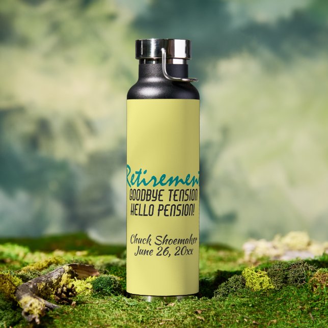 Bouteille D'eau Devis de retraite amusant personnalisé (Extérieur)