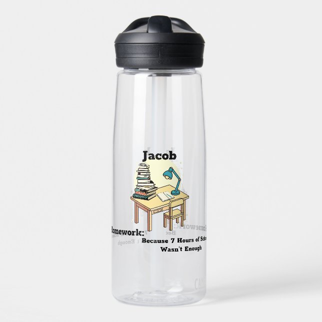 Bouteille D'eau Devoirs : Parce que 7 heures d'école n'étaient pas (Avant)