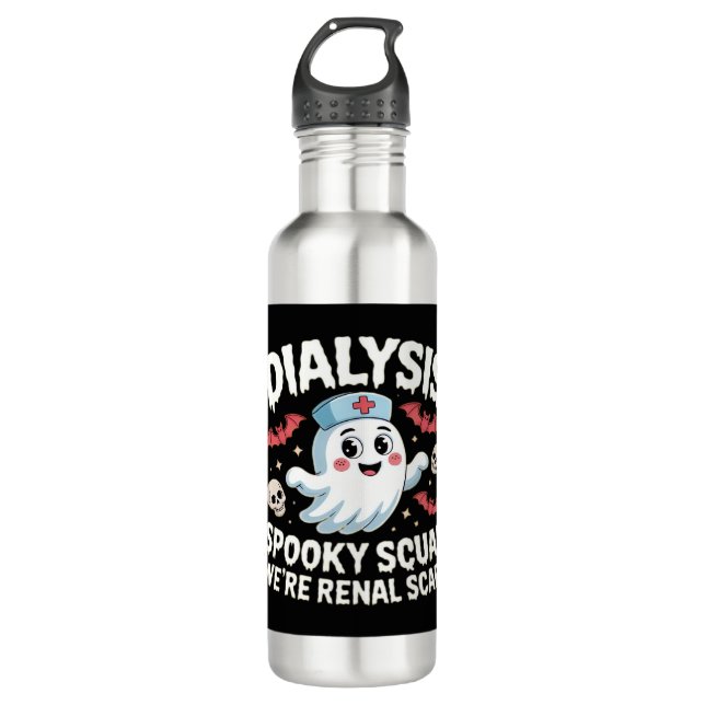 Bouteille D'eau Dialyse Éffrayante Squad Renal Halloween Néphrolog (Devant)