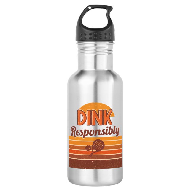 Bouteille D'eau Dink Responsibly Pickleball Retro (Devant)