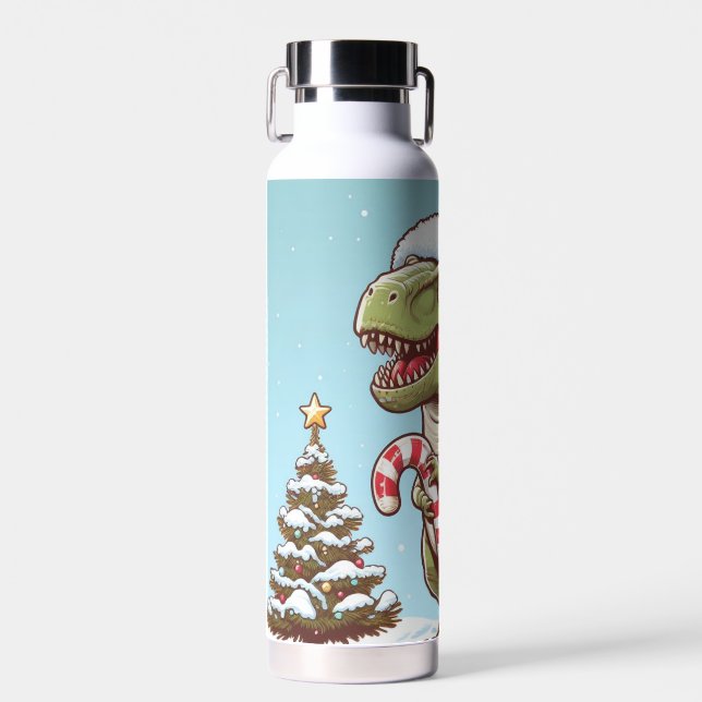 Bouteille D'eau Dinosaure sucre de canne de Noël mignon (Avant)