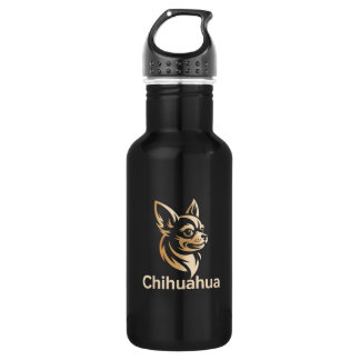 Bouteille D'eau Diseño Premium de Chihuahua en Dorado