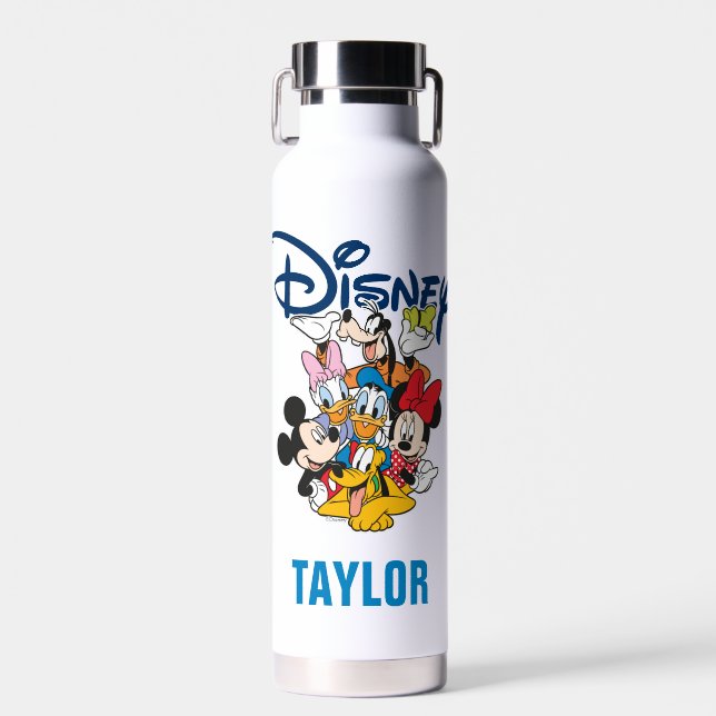 Bouteille D'eau Disney | Mickey & Friends | Ajouter Votre Nom (Avant)