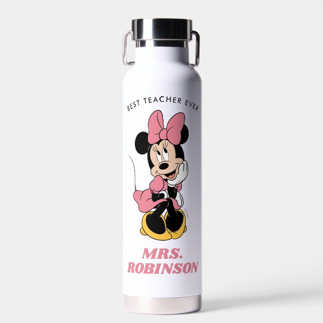 Bouteille D'eau Disney | Minnie Souris - Professeur sur mesure (Avant)