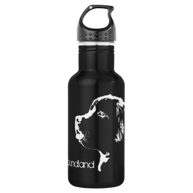 Bouteille D'eau Dog Art Newfoundland Pup Sport Botté (Devant)