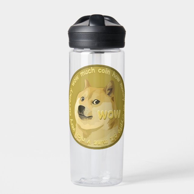 Bouteille D'eau Dogecoin Wow Doge Coin Très Beaucoup Crypto Devise (Extérieur)