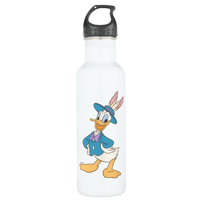 Bouteille D'eau Donald Duck avec Eilles de lapin de Pâques (Devant)