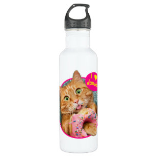 Bouteille D'eau Donateur mangeant des chats