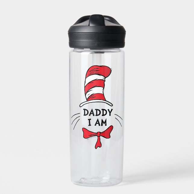 Bouteille D'eau Dr Seuss | Chat dans le Casquette - Papa Je suis (Extérieur)