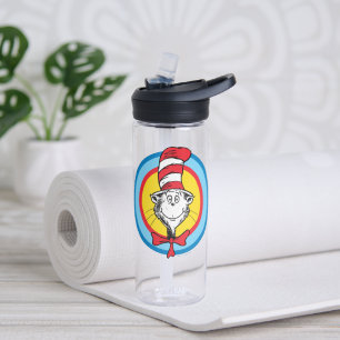 Bouteille D'eau Dr. Seuss Graphisme de tête de Chat dans le Chap