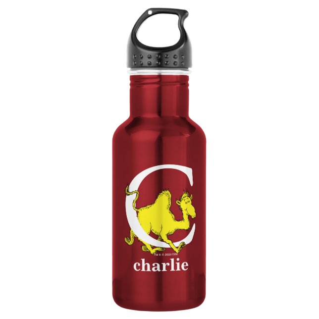 Bouteille D'eau Dr Seuss's ABC : Letter C - White | Add Your Name (Devant)