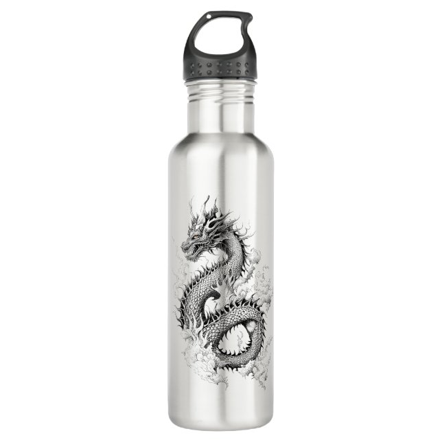 Bouteille D'eau Dragon Imaginaire animal sauvage illustration Art  (Devant)