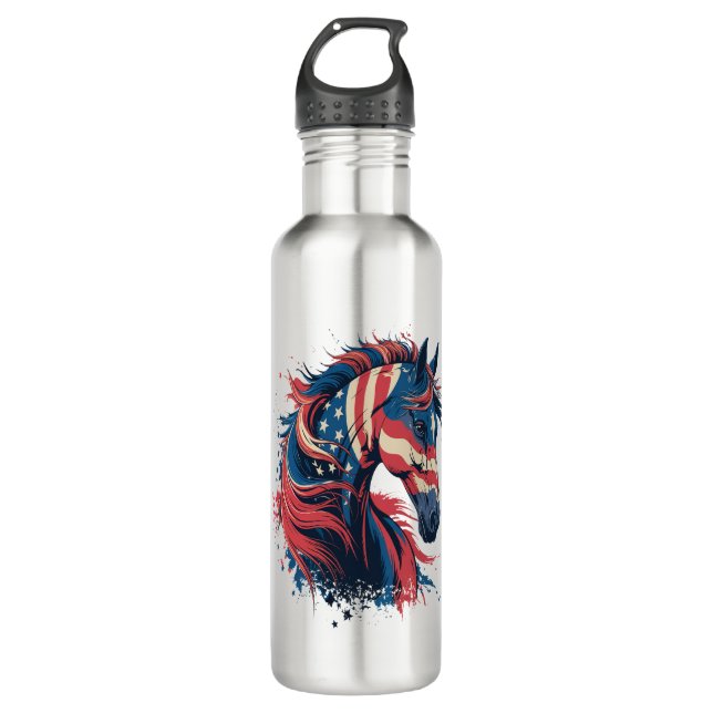 Bouteille D'eau Drapeau américain (Devant)
