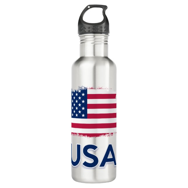 Bouteille D'eau Drapeau américain (Devant)
