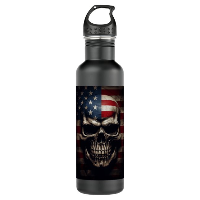 Bouteille D'eau Drapeau américain (Devant)