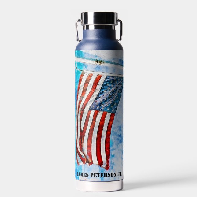 Bouteille D'eau Drapeau américain (Avant)