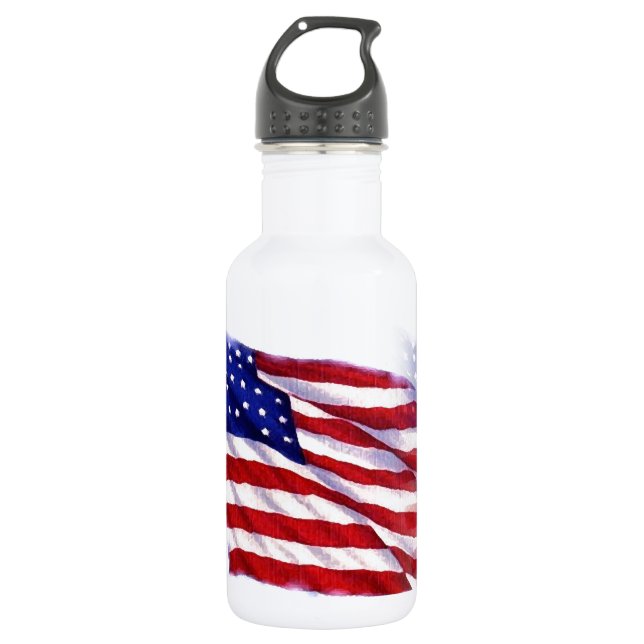 Bouteille D'eau Drapeau américain (Devant)