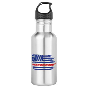 Bouteille D'eau Drapeau américain à vélo