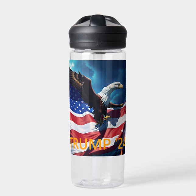 Bouteille D'eau Drapeau américain Aigle TRUMP 2024 (Extérieur)