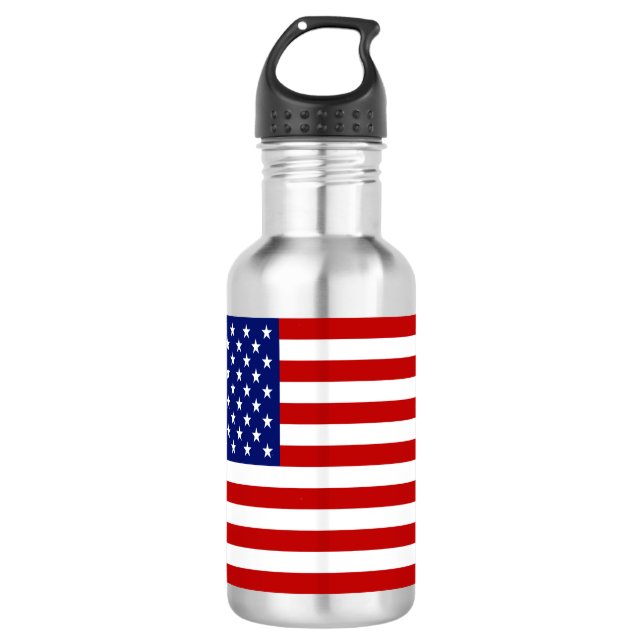 Bouteille D'eau Drapeau américain classique et Cool patriotique (Devant)