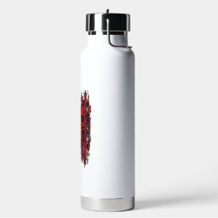 Bouteille D'eau Drapeau américain crâne rouge Halloween Toiles d'a