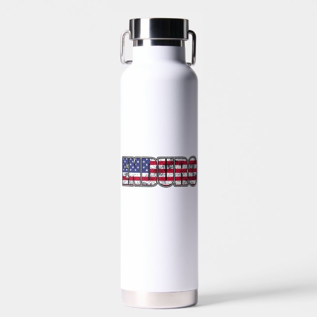 Bouteille D'eau Drapeau américain du VTT Enduro (Avant)