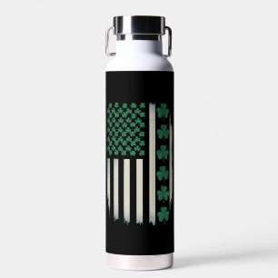 Bouteille D'eau Drapeau américain Shamrocks St Patricks Day Americ