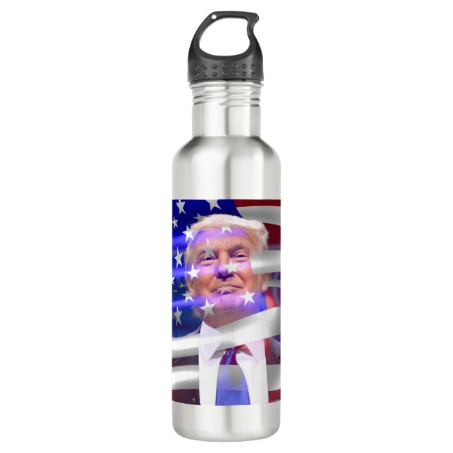 Bouteille D'eau drapeau américain trump 2020 (Devant)