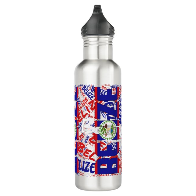 Bouteille D'eau Drapeau Belize Patriotique (Droite)