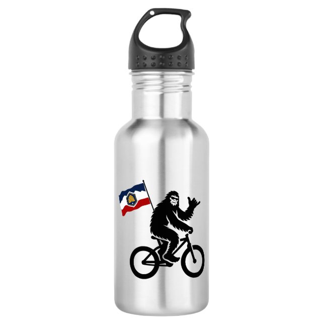 Bouteille D'eau Drapeau Bigfoot Cycling Utah (Devant)
