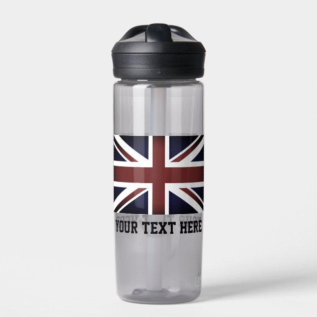 Bouteille D'eau Drapeau britannique Union Jack personnalisé boutei (Extérieur)