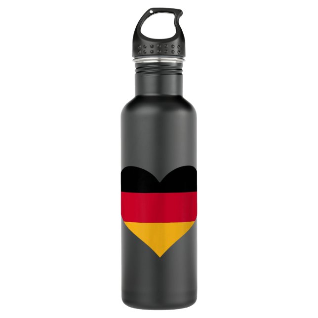 Bouteille D'eau Drapeau coeur de l'Allemagne (Devant)