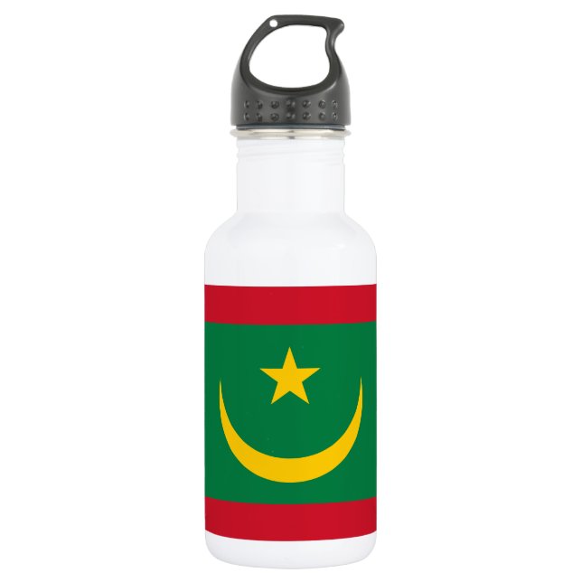Bouteille D'eau Drapeau de la Mauritanie (Devant)