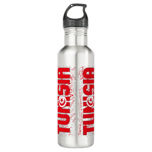 Bouteille D'eau Drapeau de la Tunisie magnifique patriotique