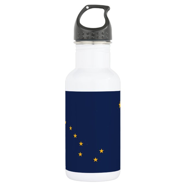 Bouteille D'eau Drapeau de l'État d'Alaska (Devant)