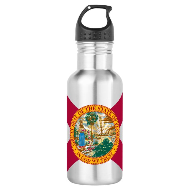 Bouteille D'eau Drapeau de l'État de Floride (Devant)